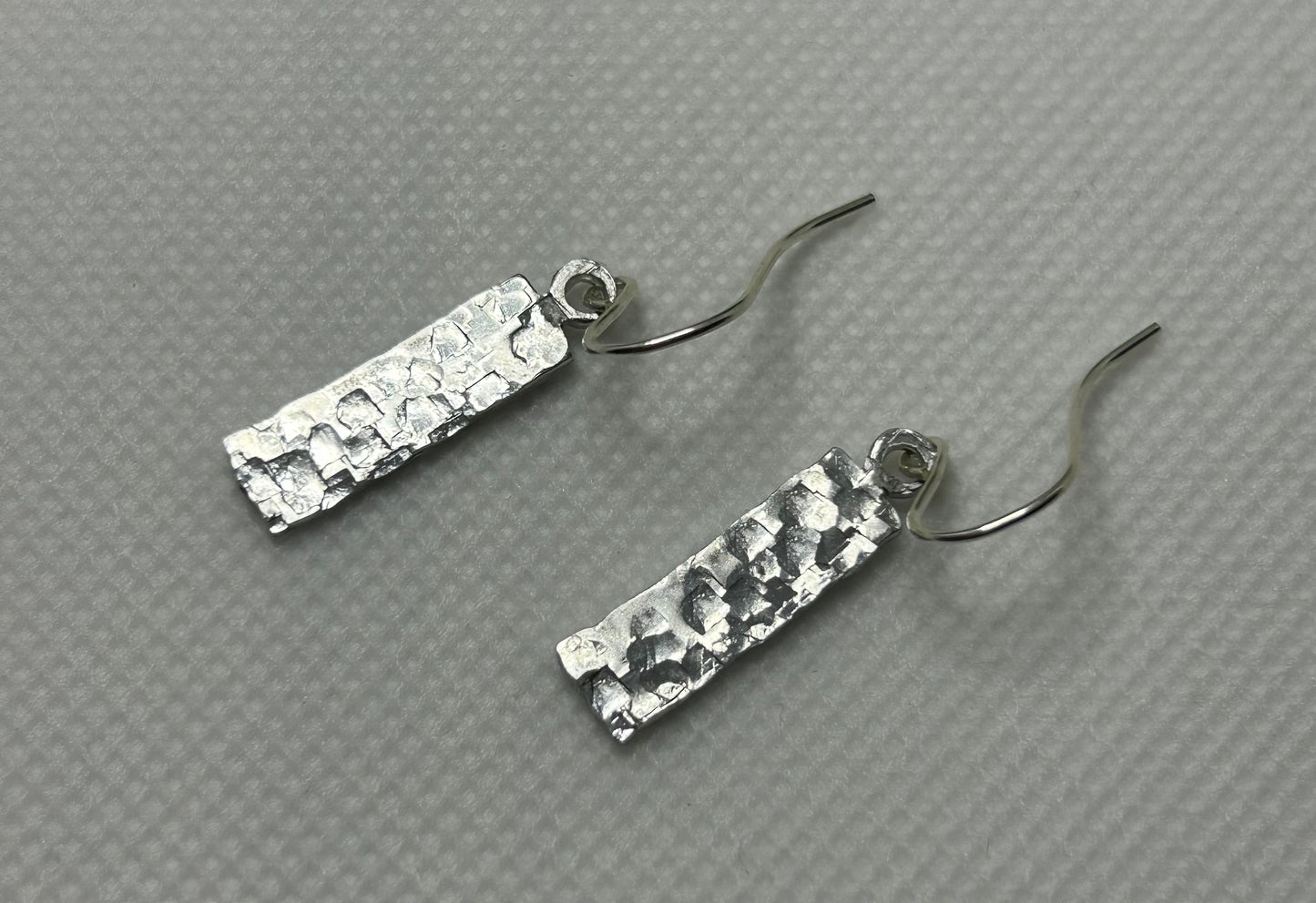 Hammered Dangle Drop Earrings