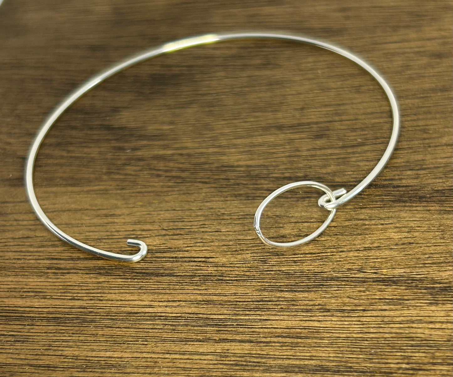 Silver Oval Catch Bracelet