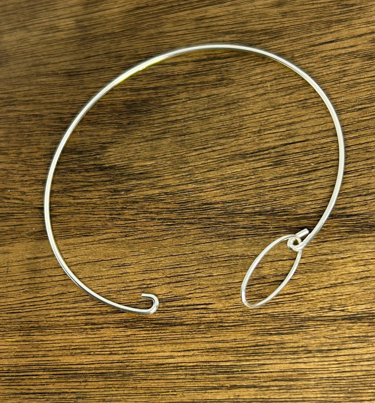 Silver Oval Catch Bracelet