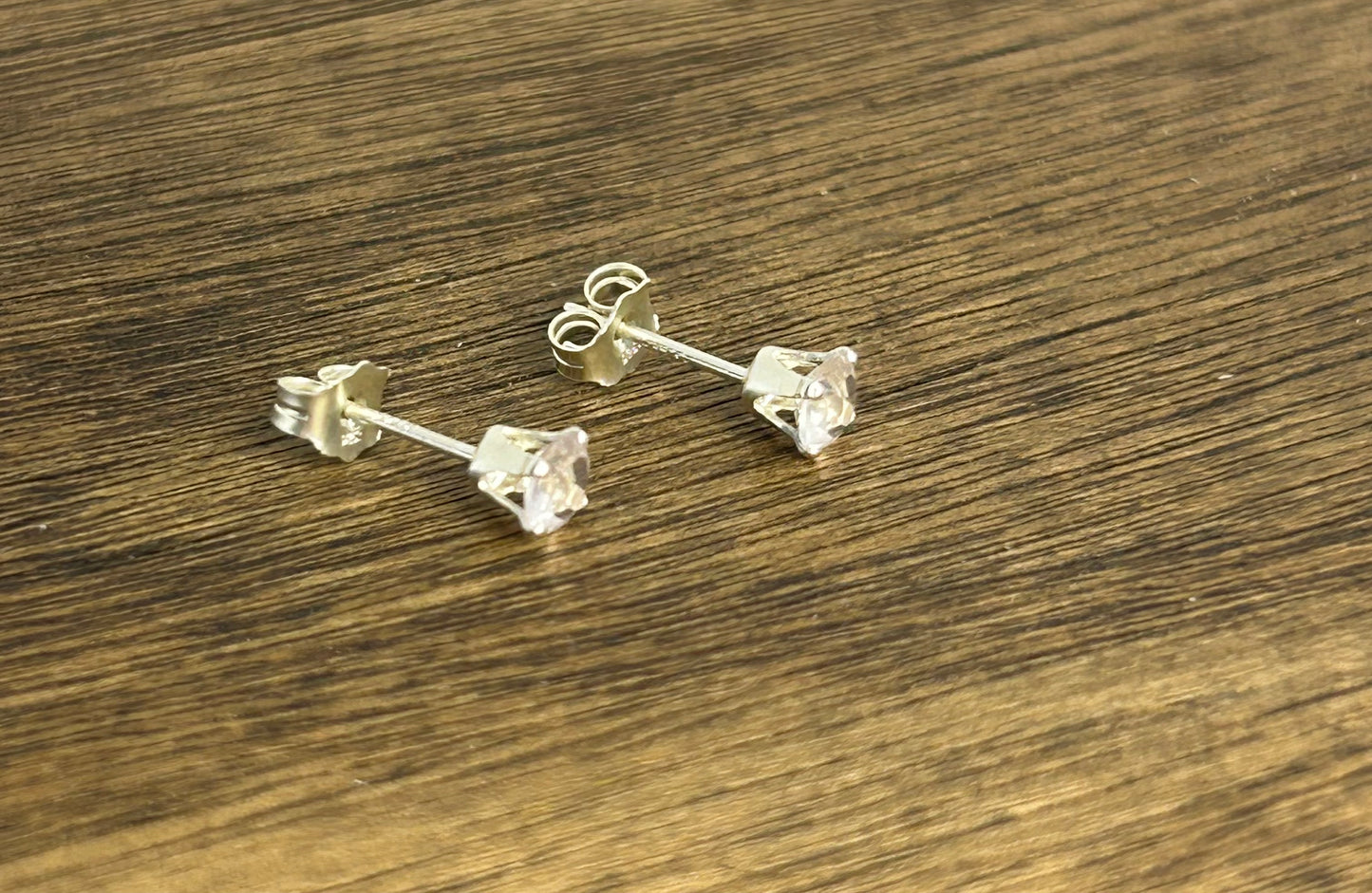 Rose Quartz 4mm Stud Earrings