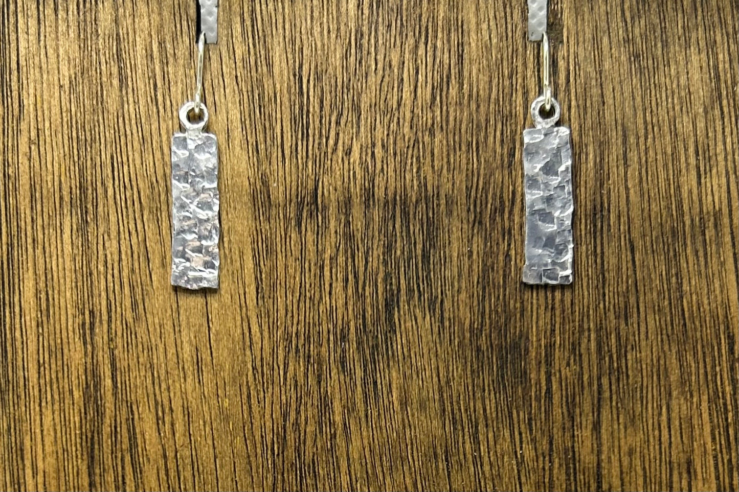 Hammered Dangle Drop Earrings