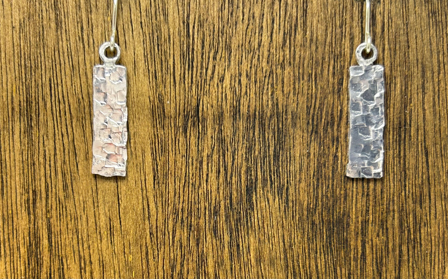 Hammered Dangle Drop Earrings