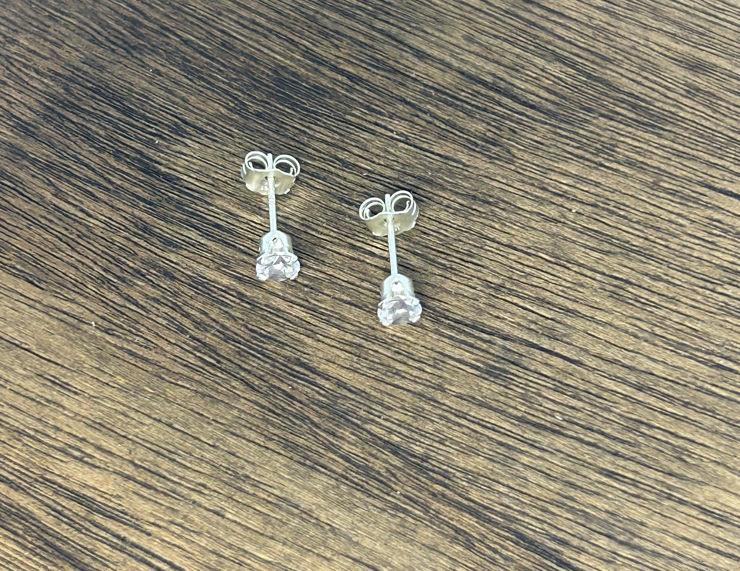 Rose Quartz 4mm Stud Earrings