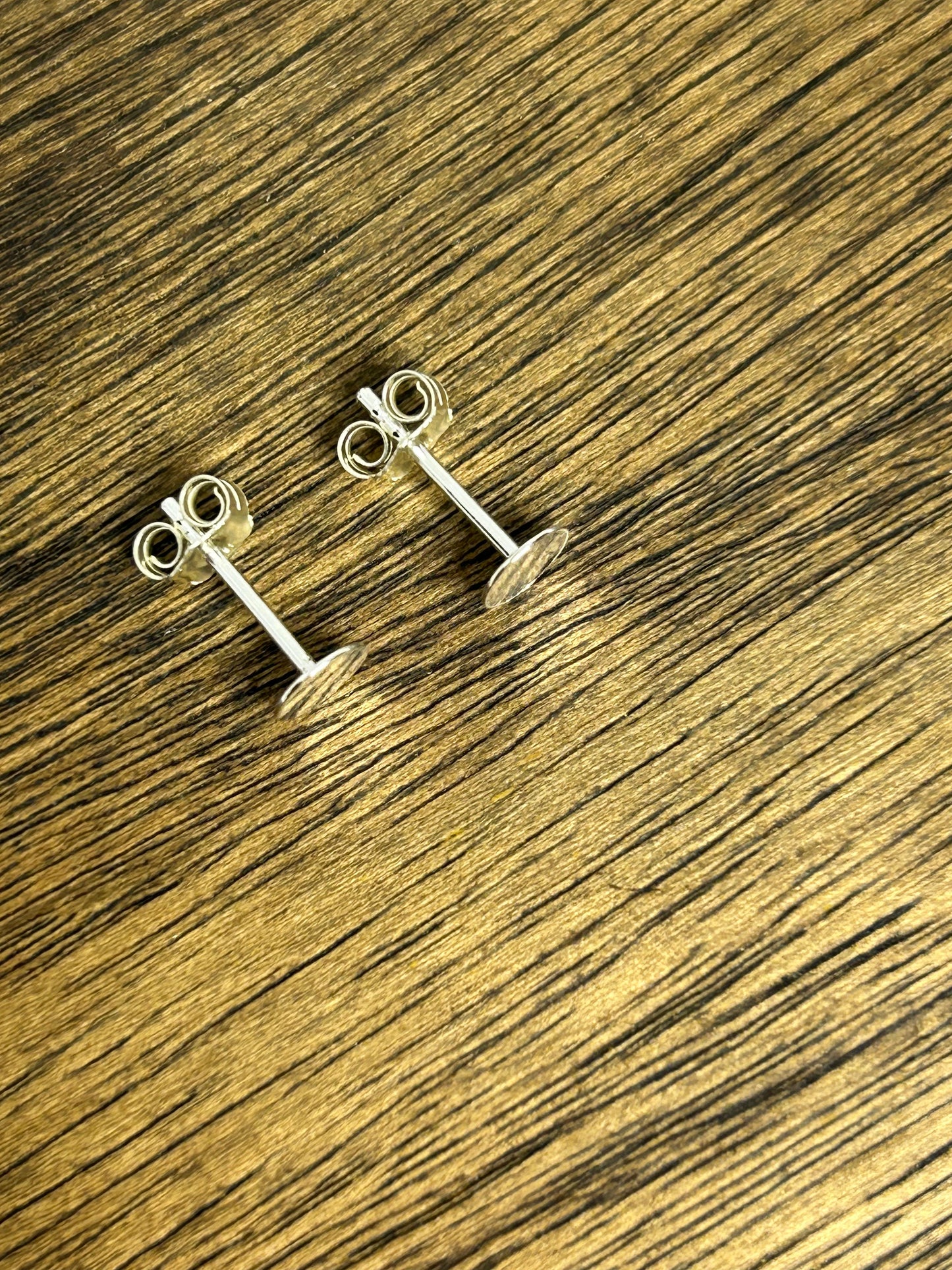 Flat Circle Stud Earrings