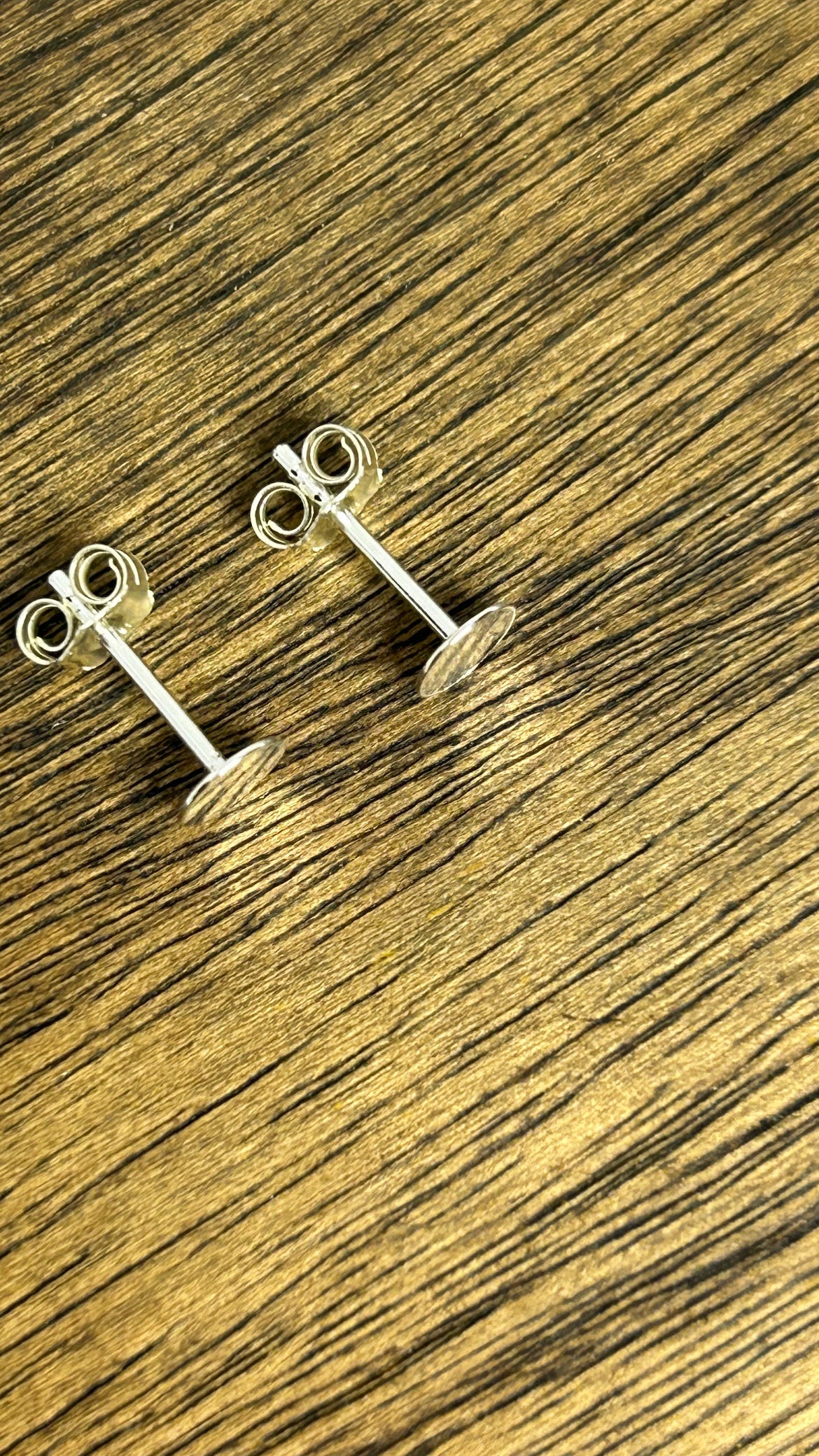 Flat Circle Stud Earrings