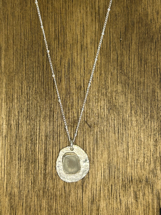 Seaglass Silver Pendant