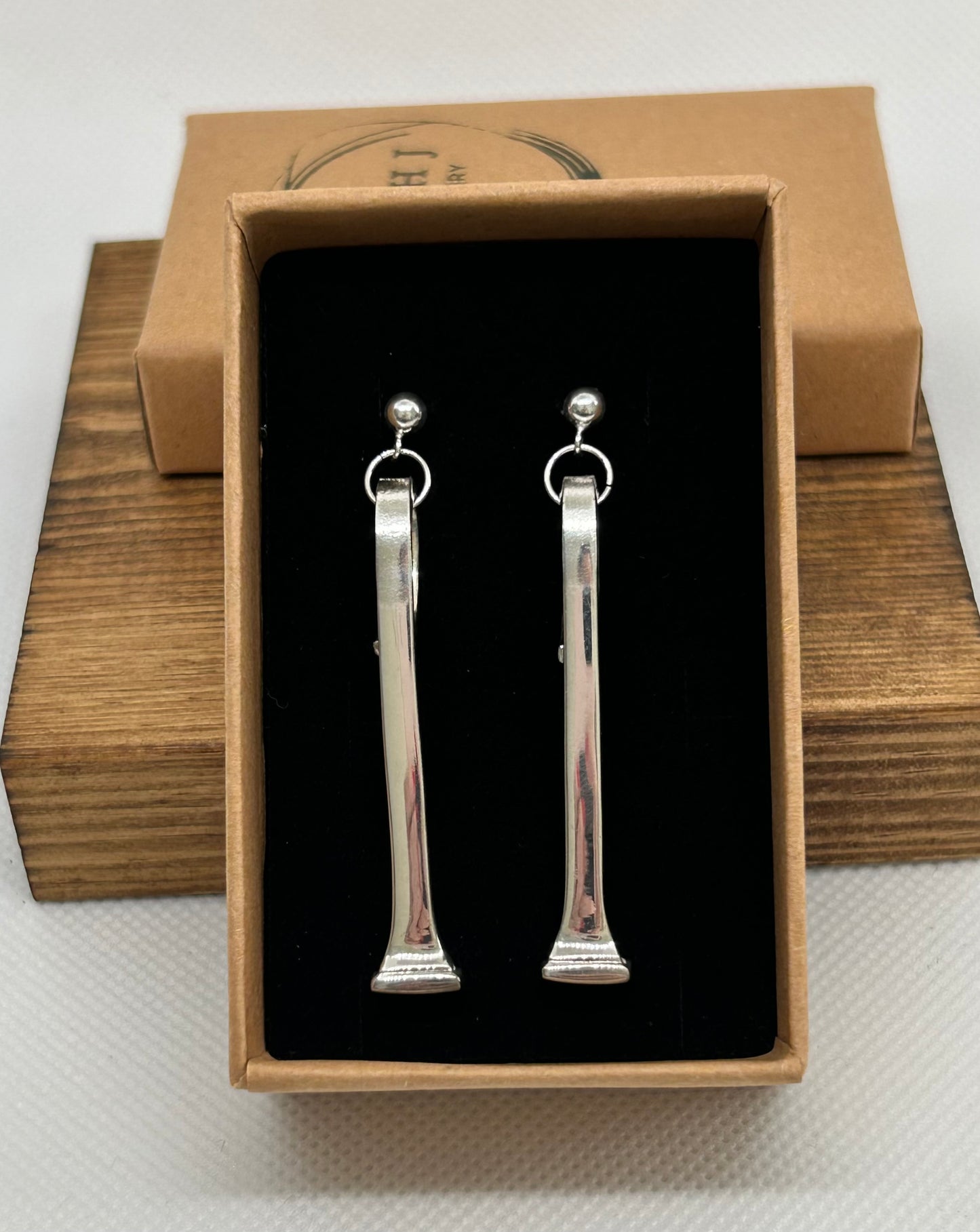 Elegant Teaspoon Handle Earrings