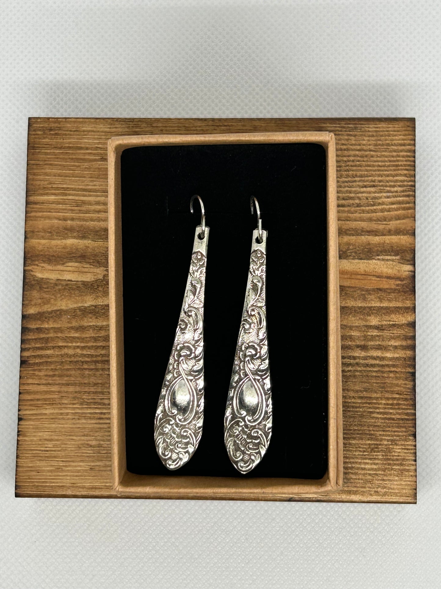 Intricate Detailed Vintage Teaspoon Earrings