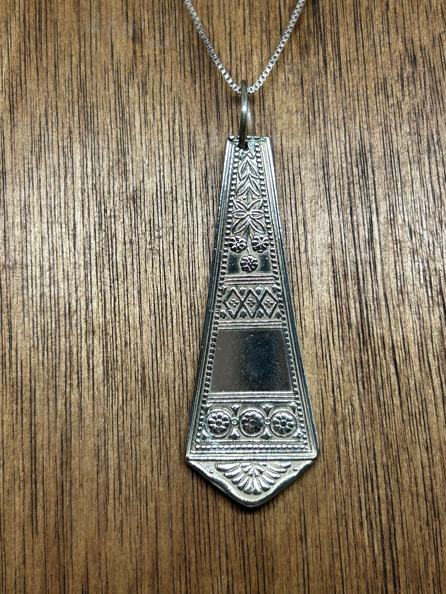 Aztec Style Spoon Pendant Necklace