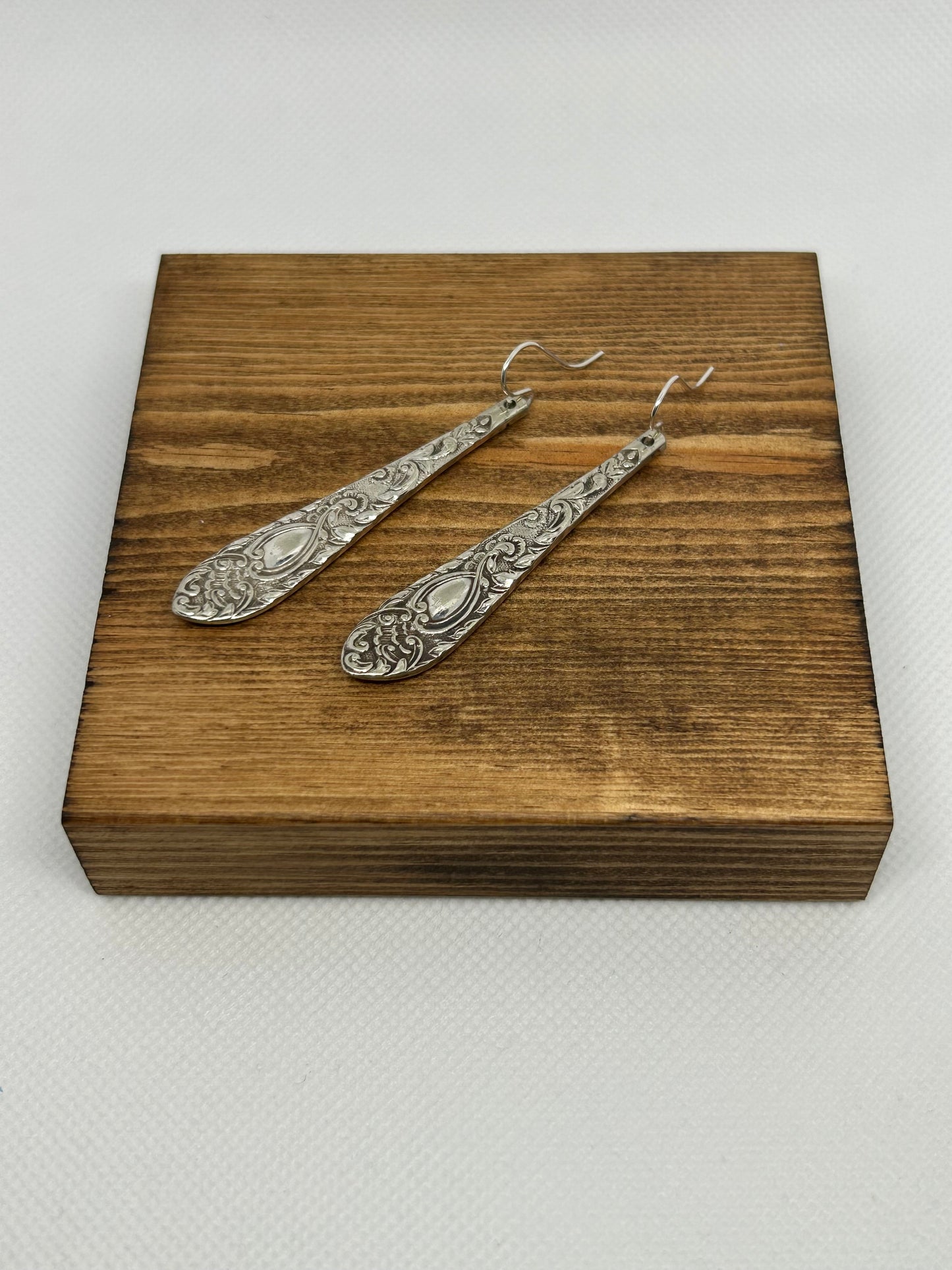 Intricate Detailed Vintage Teaspoon Earrings