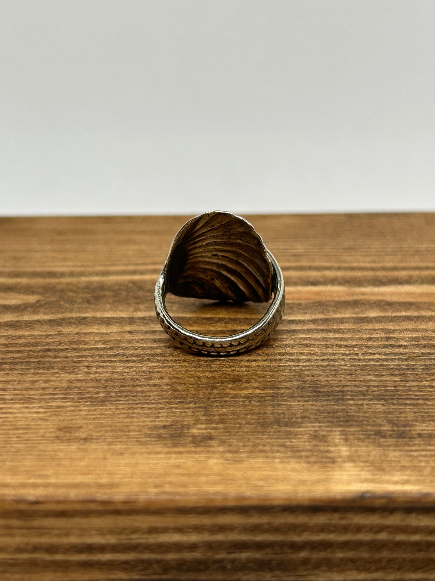 Shell Mustard Spoon Ring