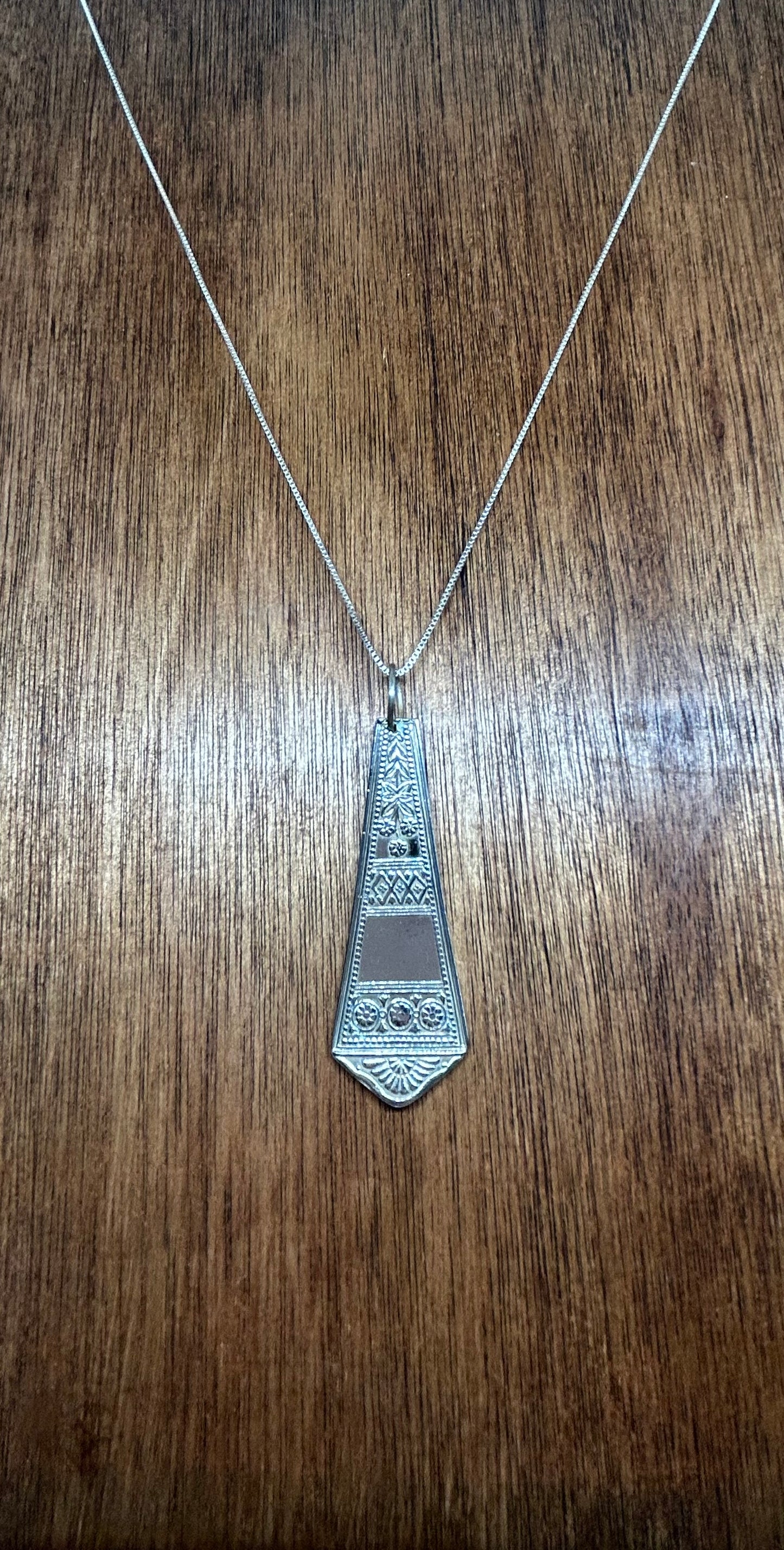 Aztec Style Spoon Pendant Necklace