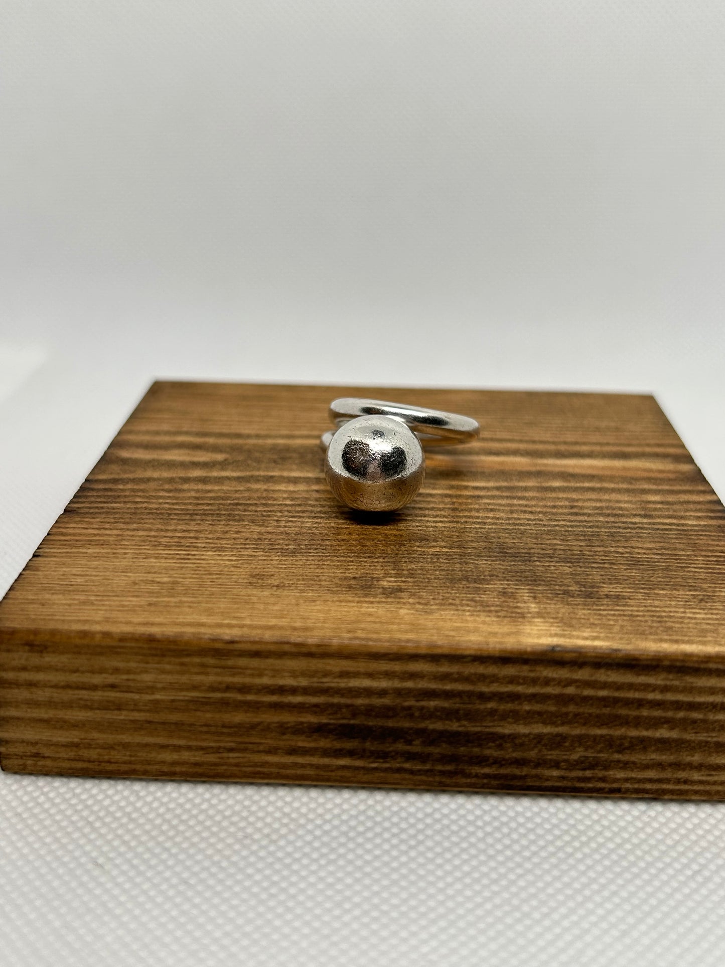 Spoon Ring With Ball Detail