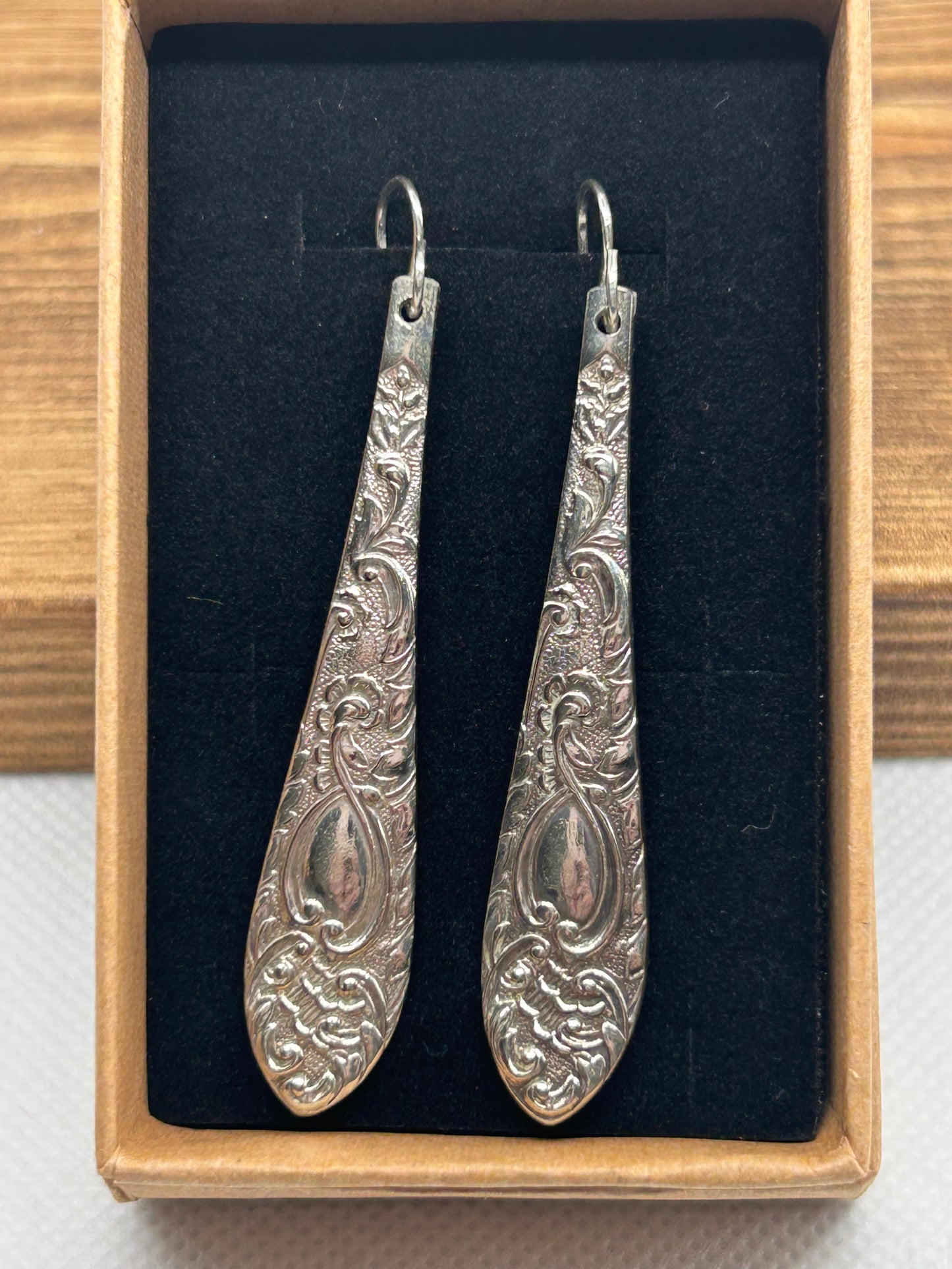 Intricate Detailed Vintage Teaspoon Earrings