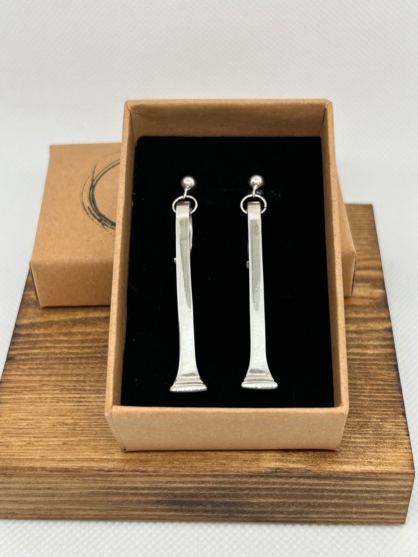 Elegant Teaspoon Handle Earrings