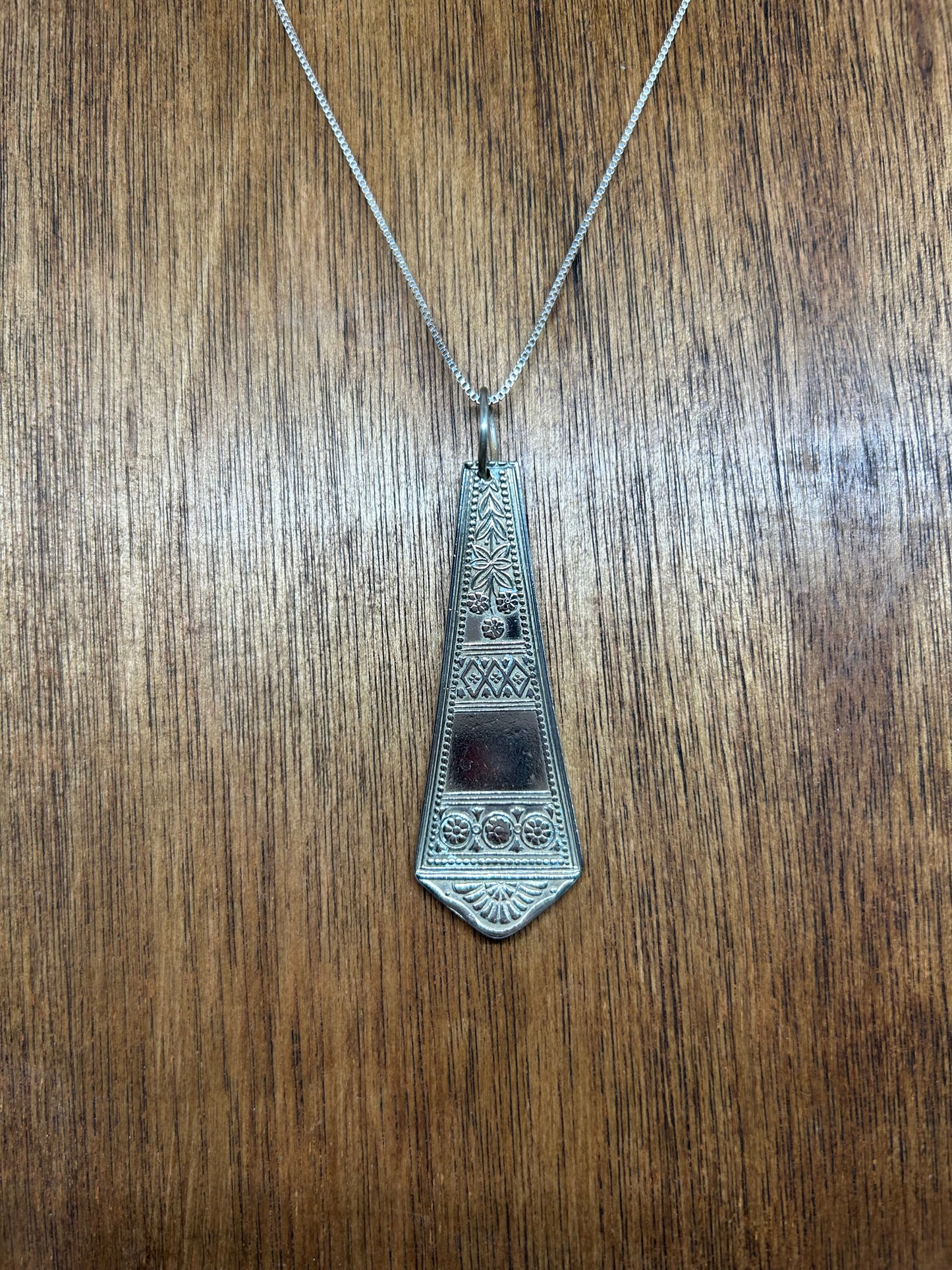 Aztec Style Spoon Pendant Necklace