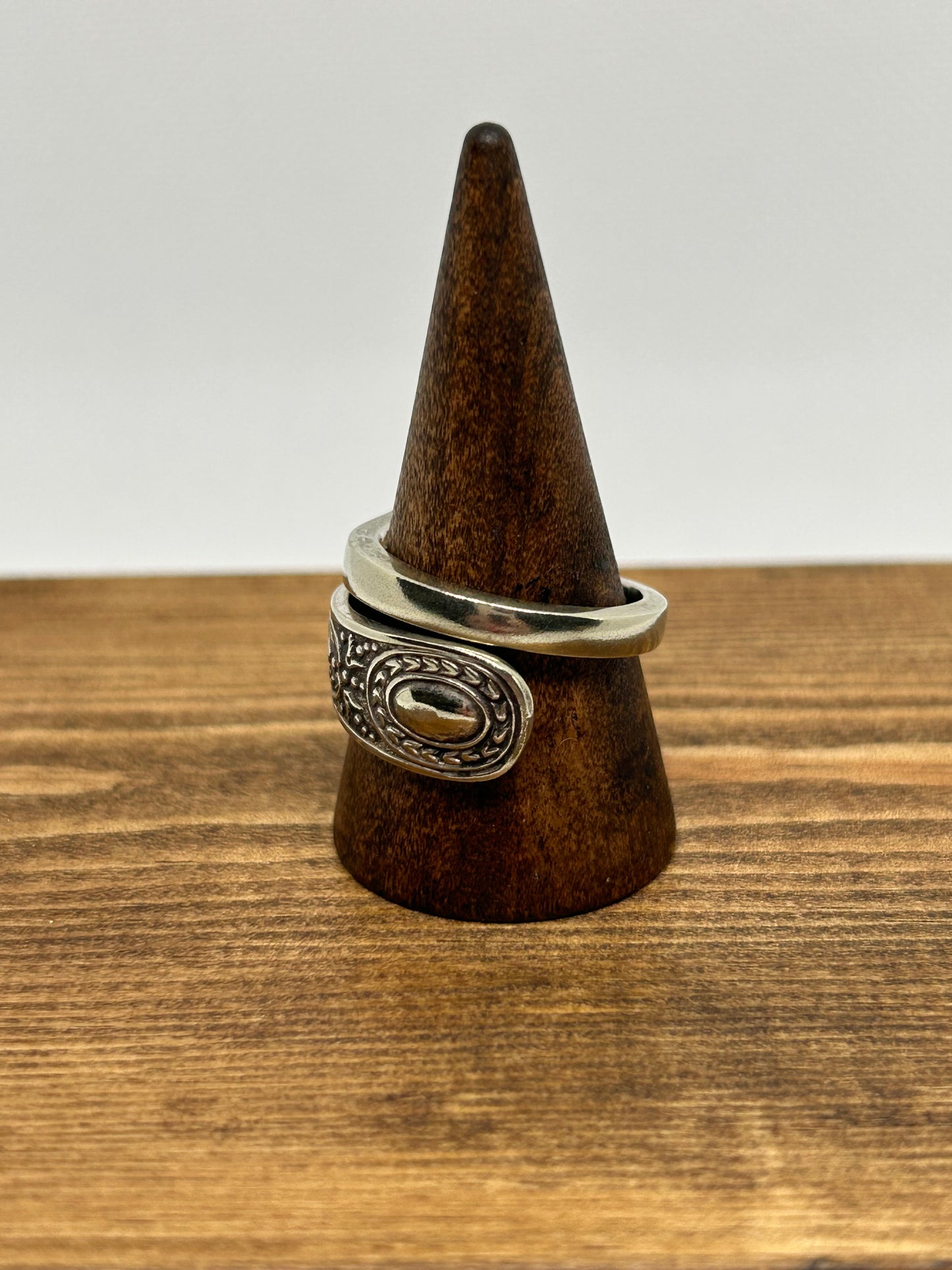 Silver Plated Spiral Spoon Ring