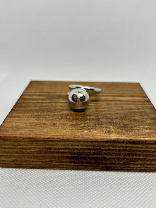 Spoon Ring With Ball Detail