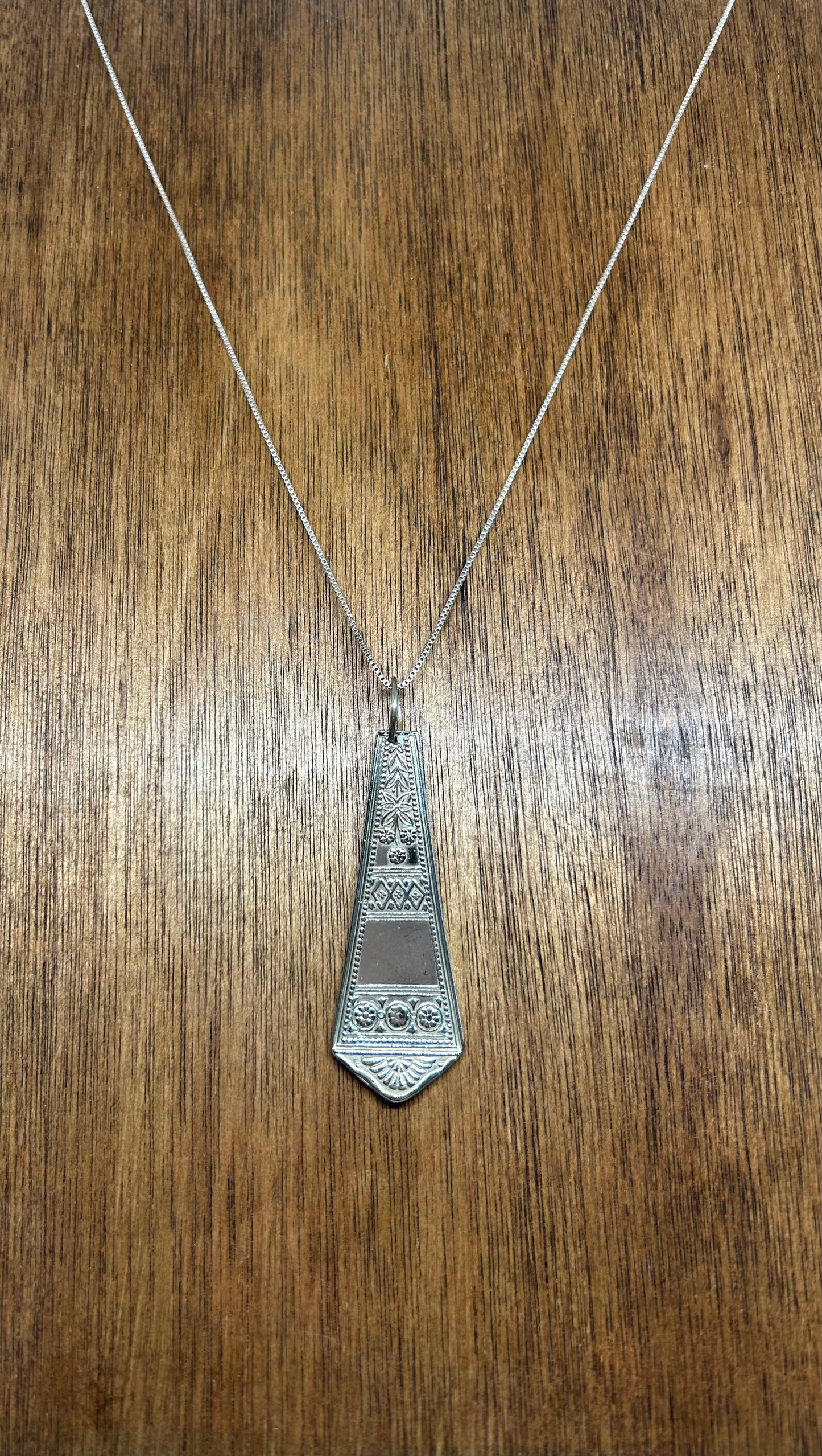 Aztec Style Spoon Pendant Necklace