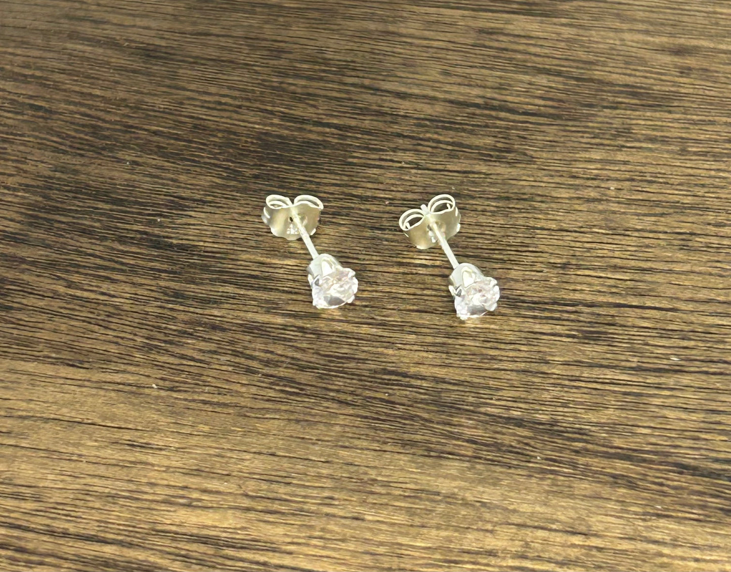 Rose Quartz 4mm Stud Earrings