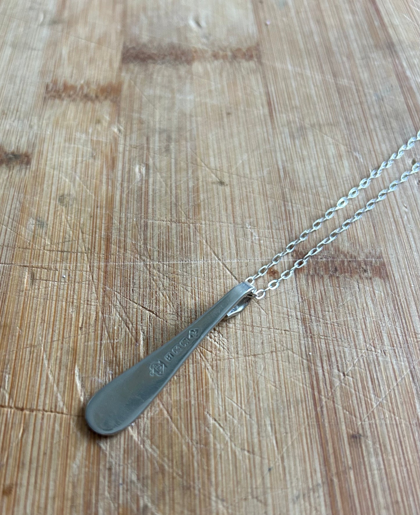 Mustard Spoon Pendant on Drawn Cable Chain