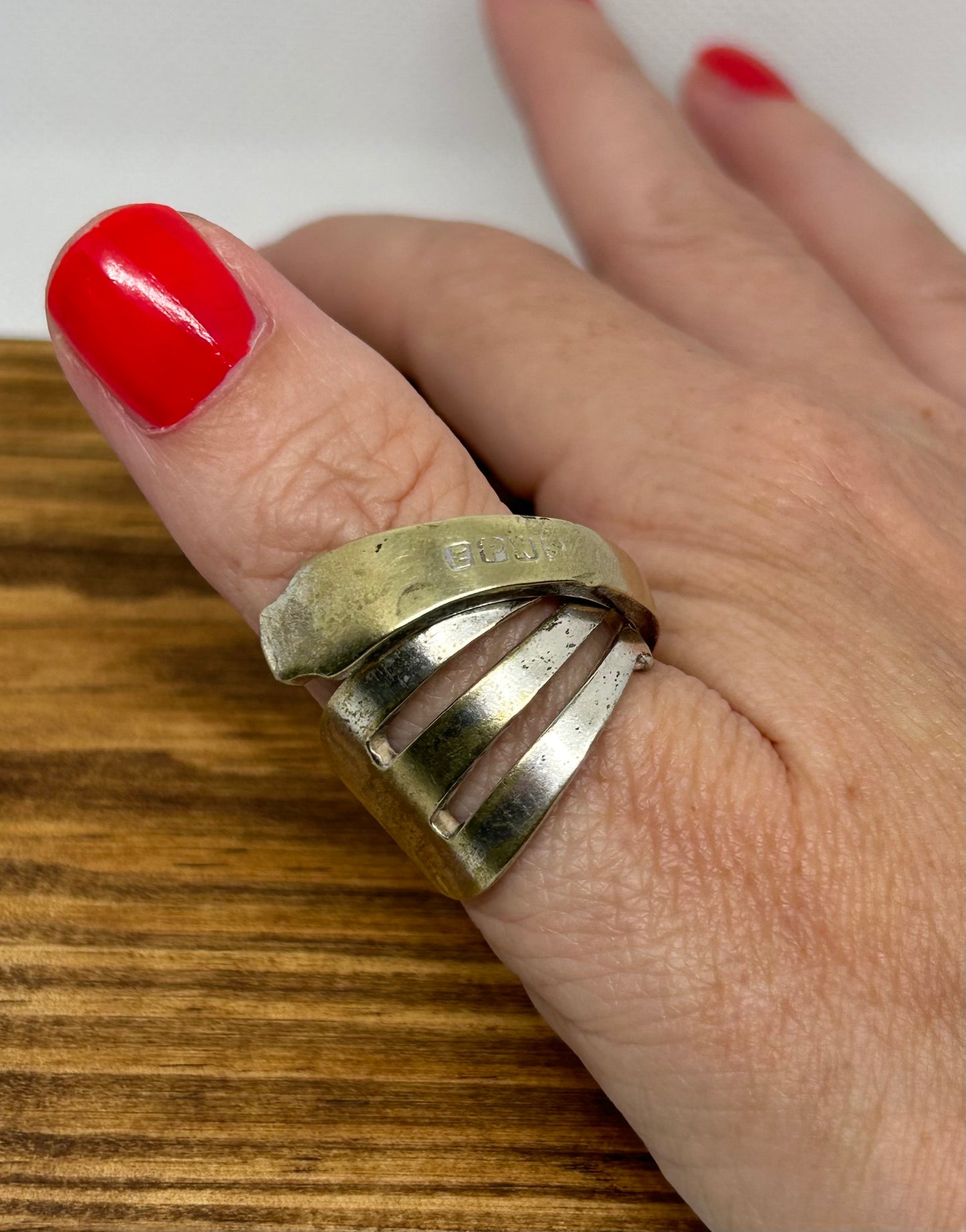 Vintage Handmade Pickle Fork Ring