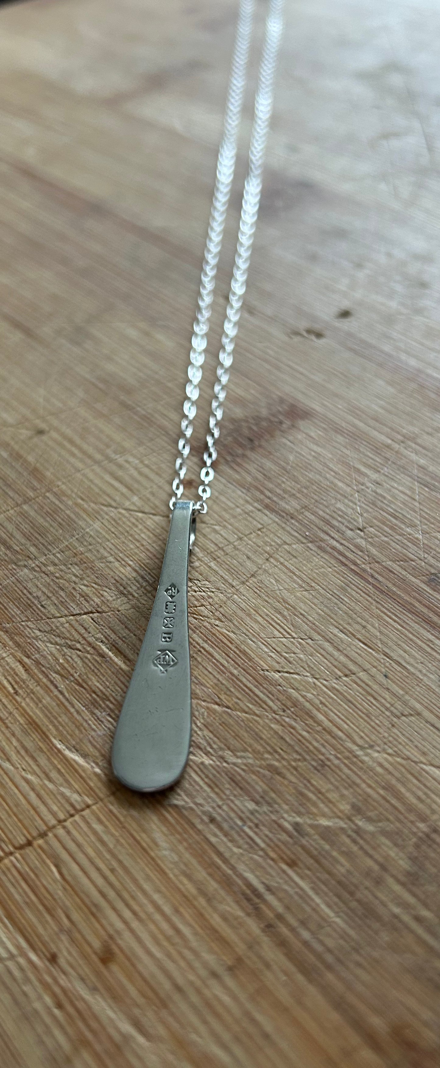 Mustard Spoon Pendant on Drawn Cable Chain