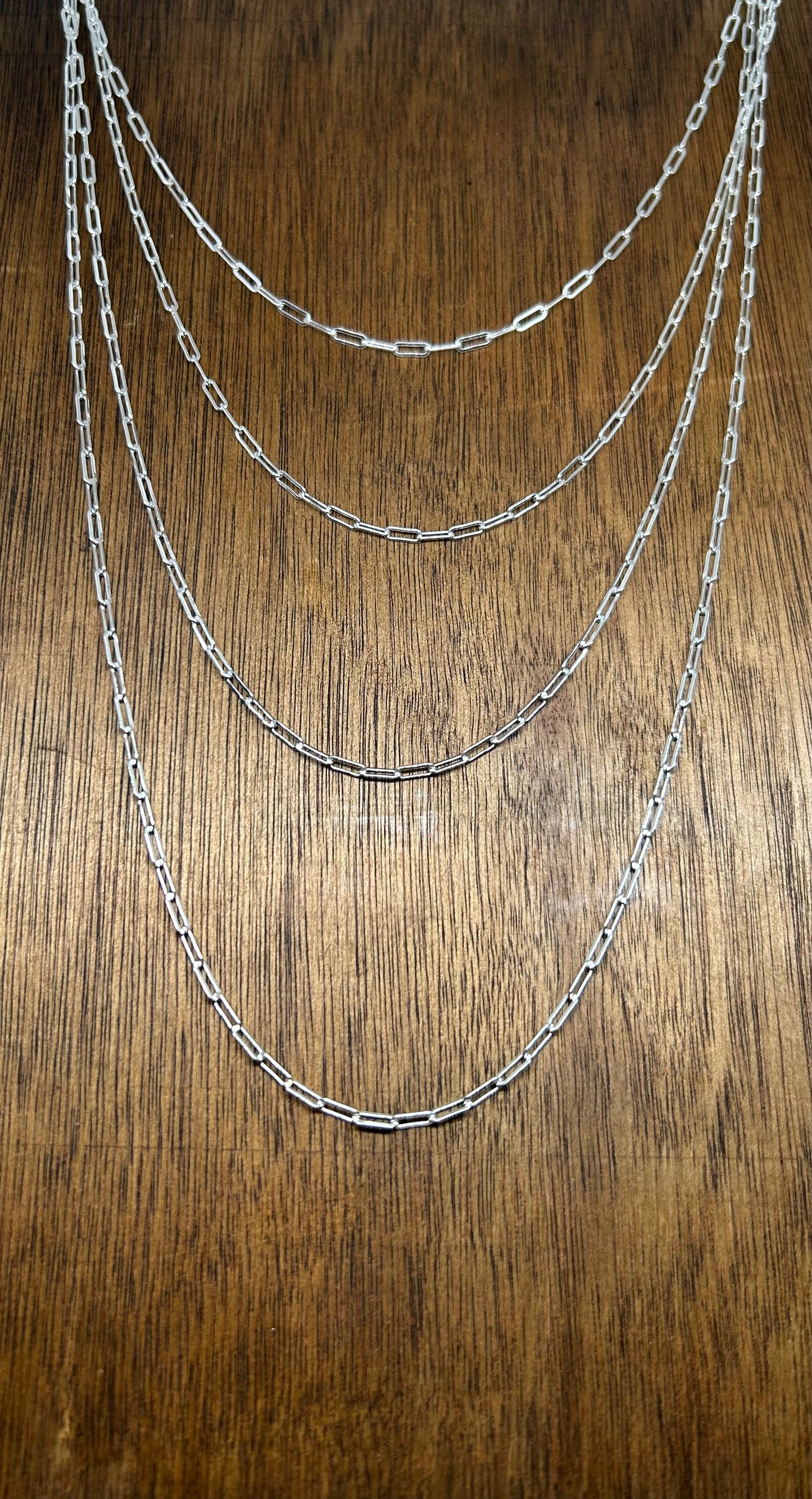 Sterling Silver Drawn Cable Chain Necklace