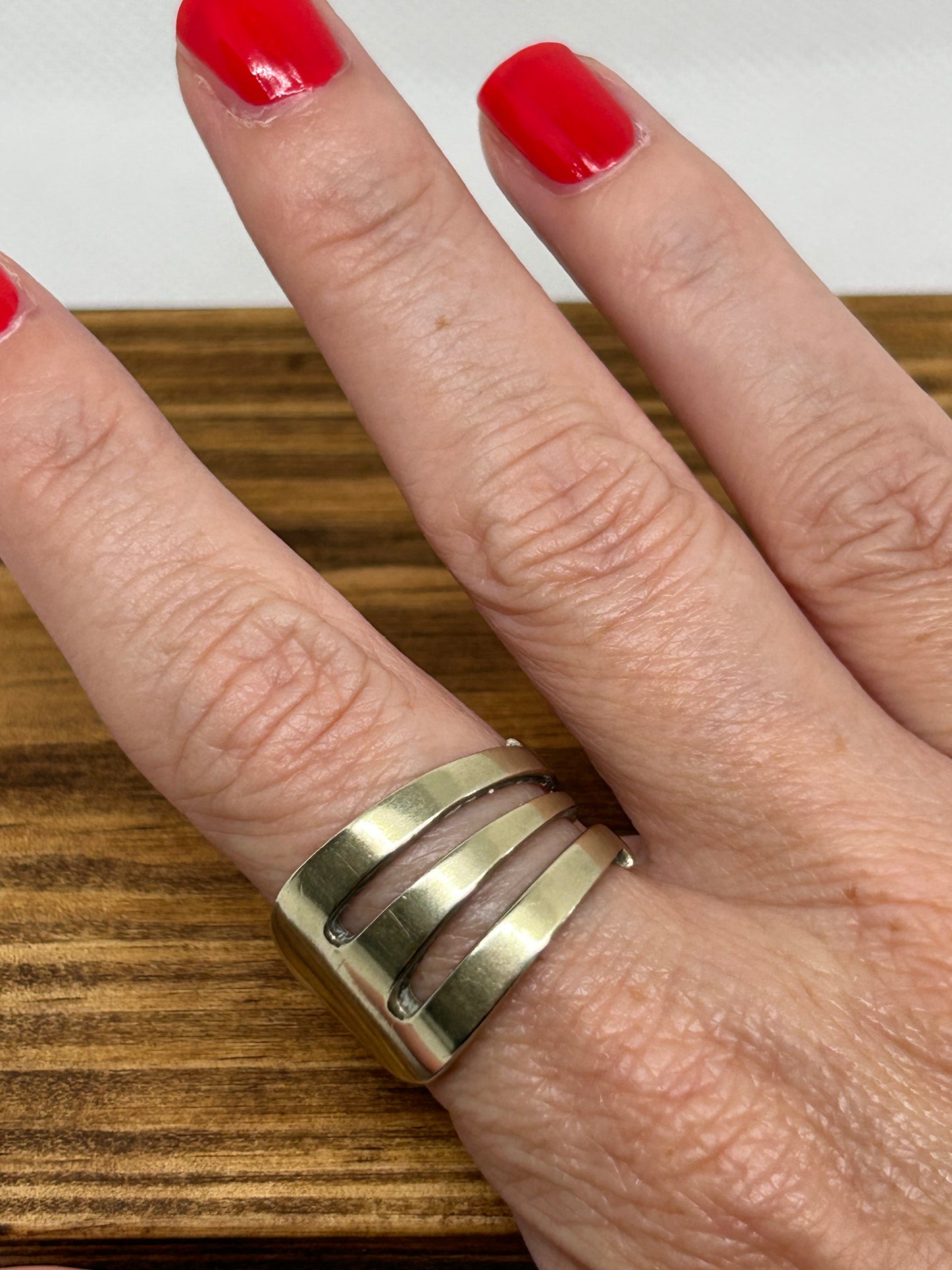Vintage Pickle Fork Ring – Handmade Upcycled Jewelry