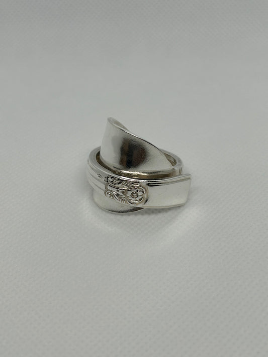 Floral Tip Full Spoon Ring