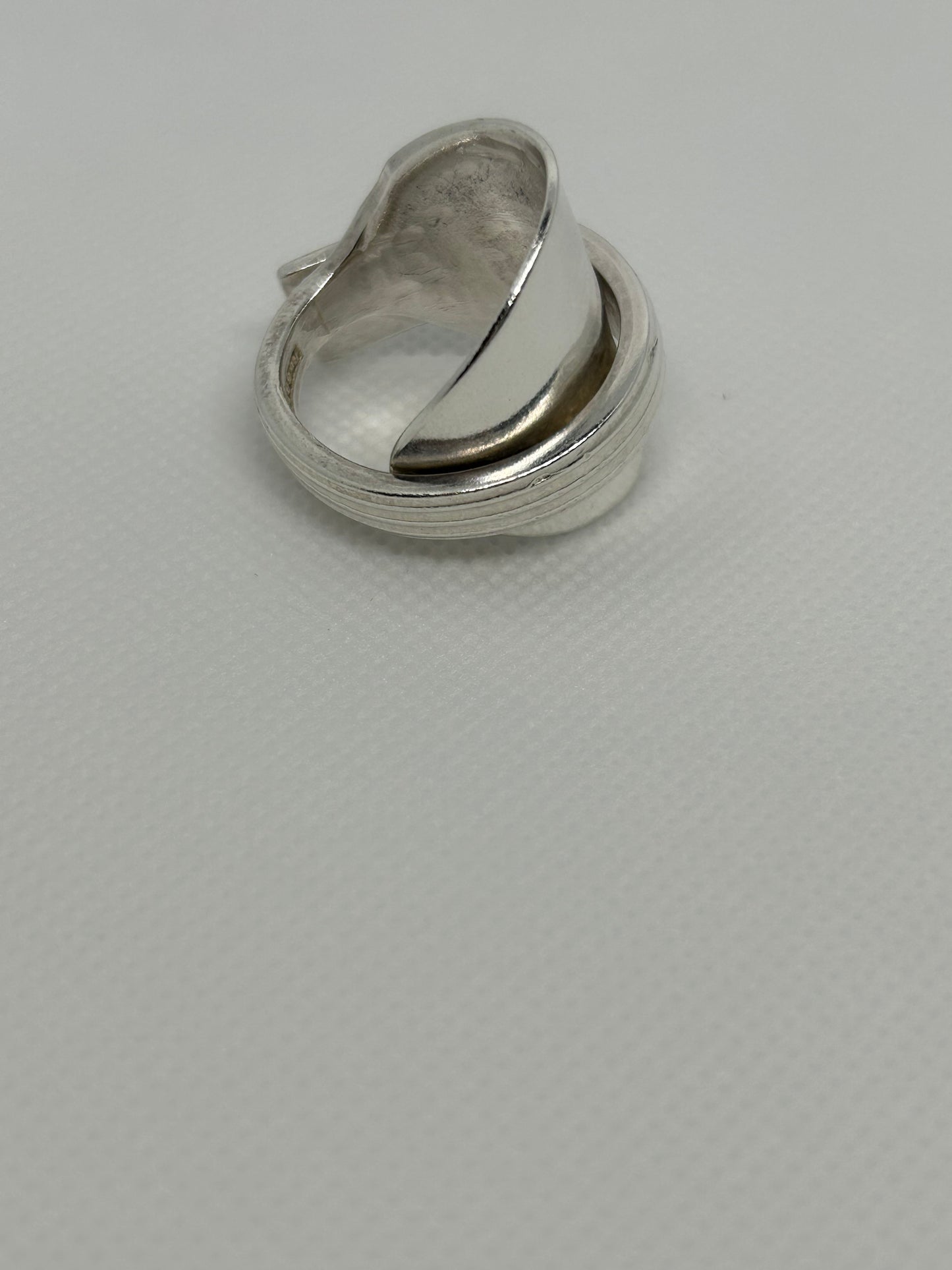 Floral Tip Full Spoon Ring