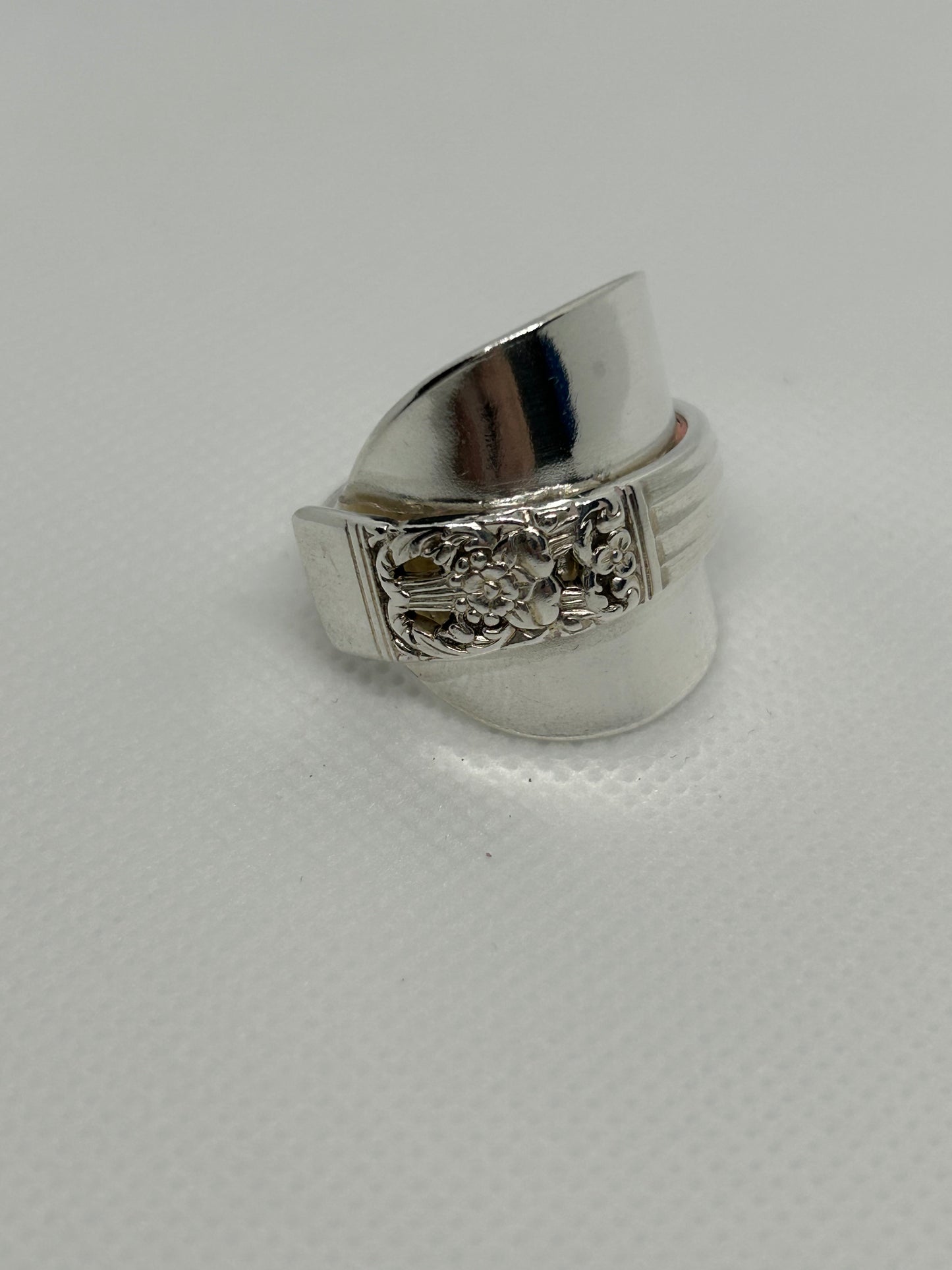 Floral Cut Out Spoon Ring