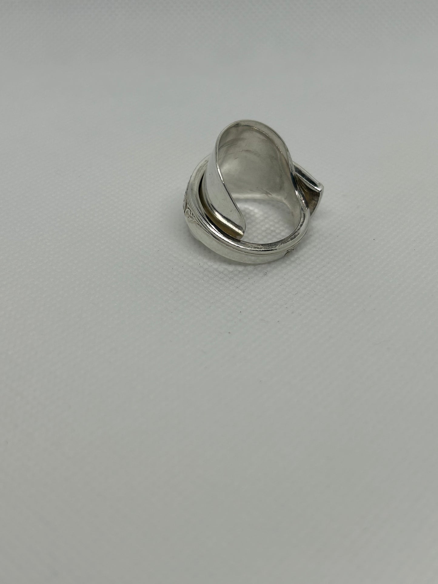 Delicate Rose Detail Spoon Ring