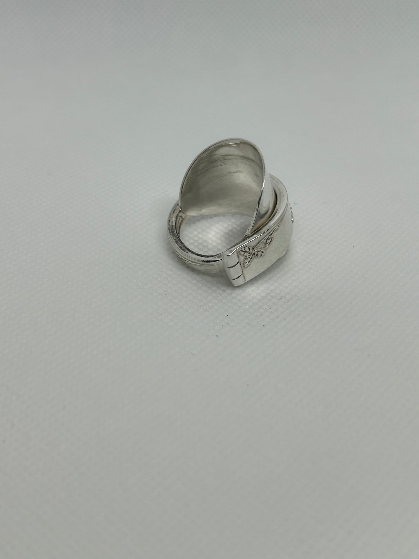 Delicate Rose Detail Spoon Ring