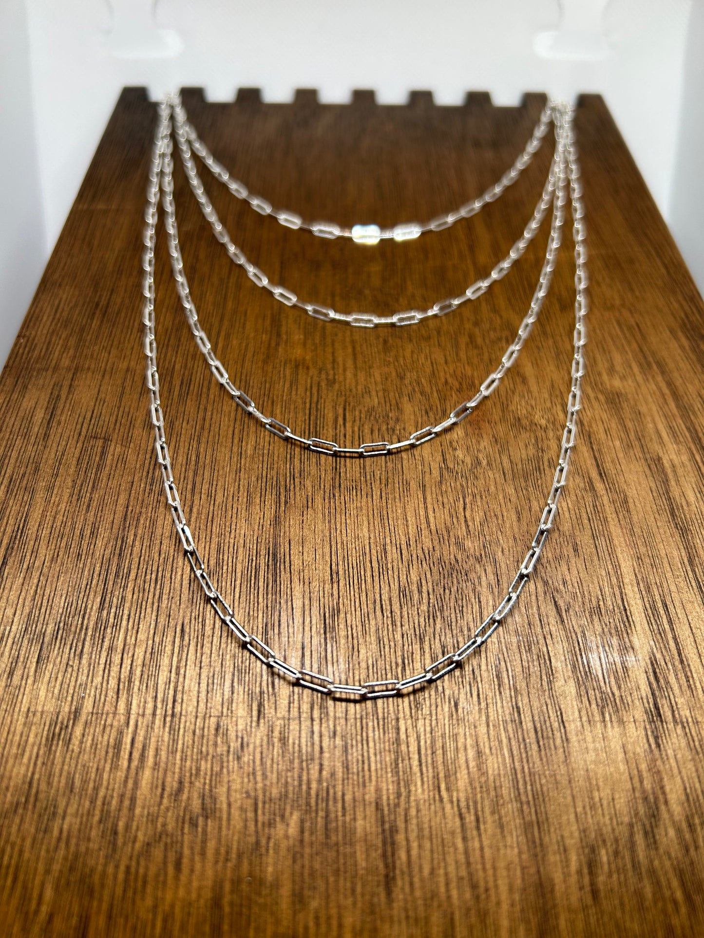 Sterling Silver Drawn Cable Chain Necklace