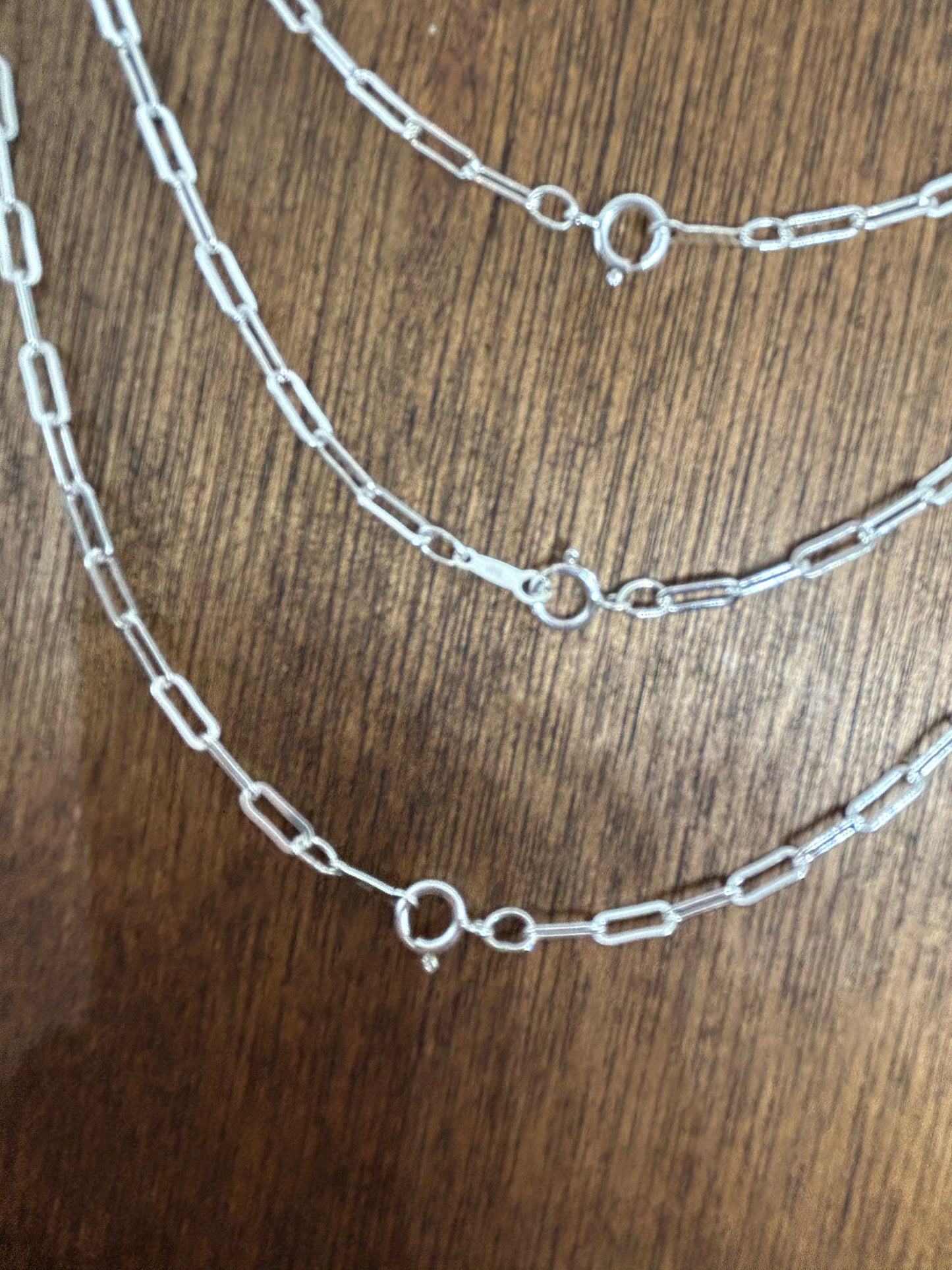 Sterling Silver Drawn Cable Chain Necklace